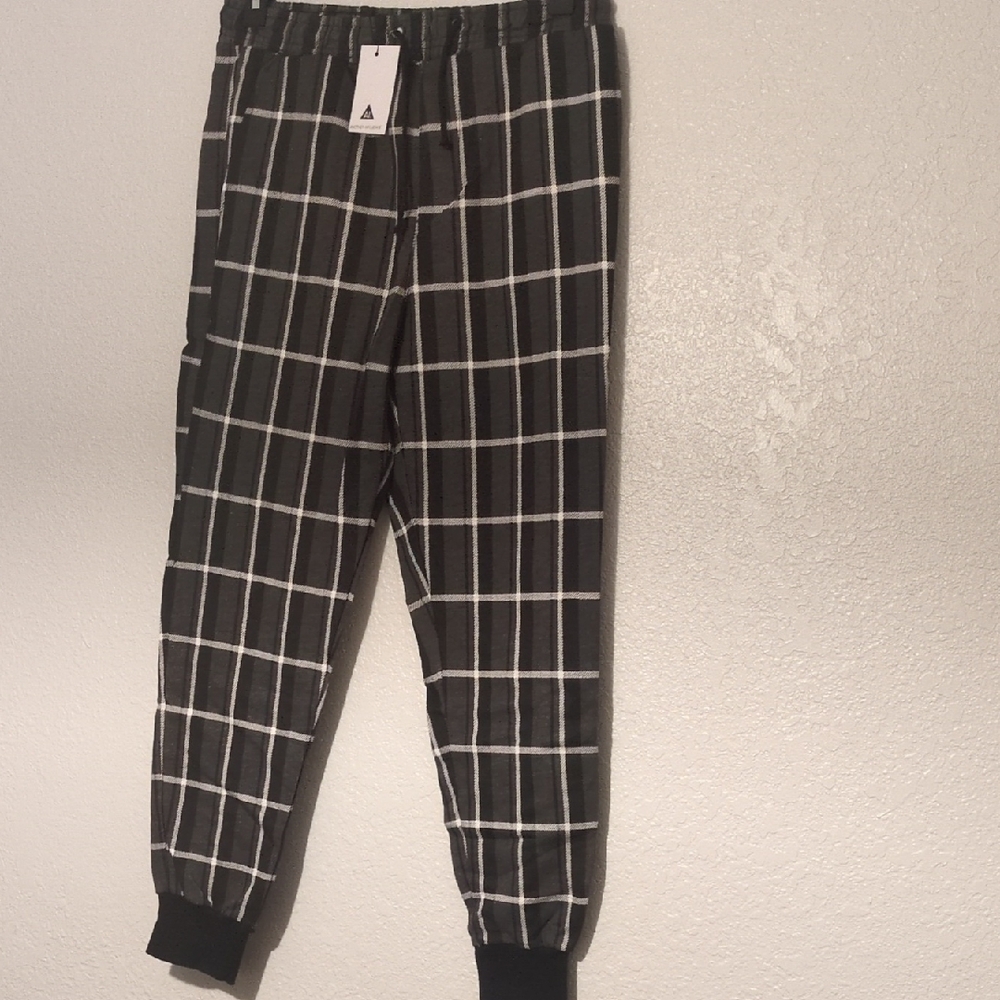 Black and White Checkered Joggers